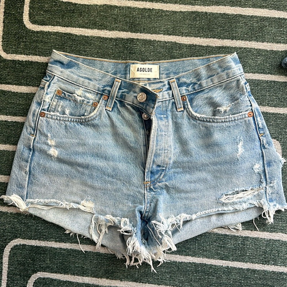 AGOLDE Parker light wash Jean shorts